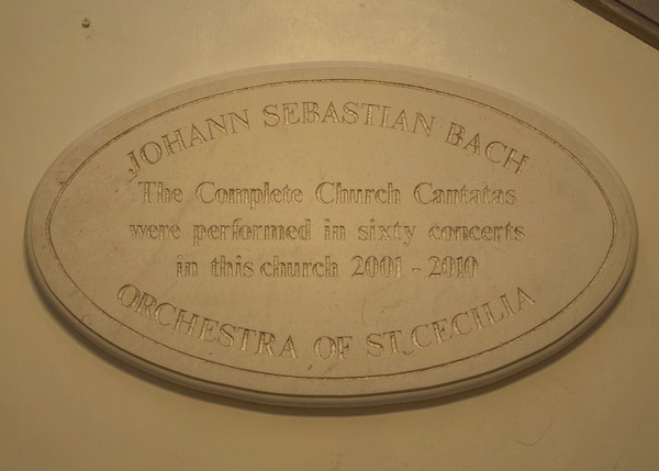 Orchestra of St Cecilia&#039;s Bach Performances Commemorated with Plaque