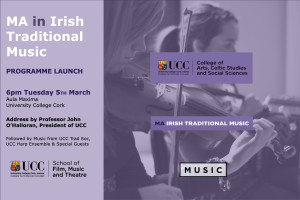 Launch of UCC&#039;s new MA in Irish Traditional Music