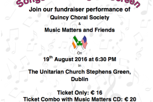 Songs from Stage &amp; Screen: Quincy Choral Society &amp; Music Matters