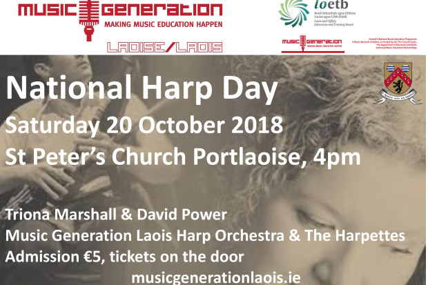 Music Generation Laois to Mark National Harp Day 2018