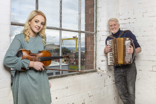 Sruth:  Megan Nic Fhionnghaile (fiddle) and Pàdruig Morrison (accordion)
